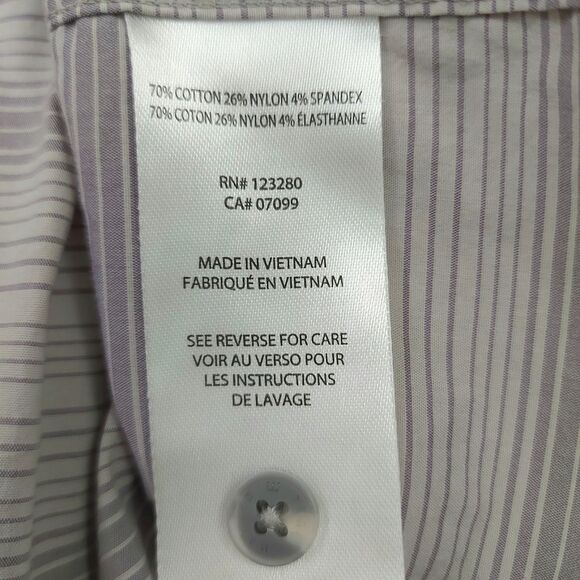 Travis Mathew Shirt Mens Medium Gray Short Sleeve Lightweight Striped Casual - Picture 8 of 10